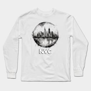 Watercolor New York City Skyline Tee Long Sleeve T-Shirt